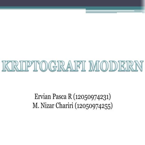Kriptografi modern