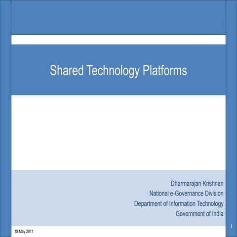 Evolving Shared Platforms for e-Governance