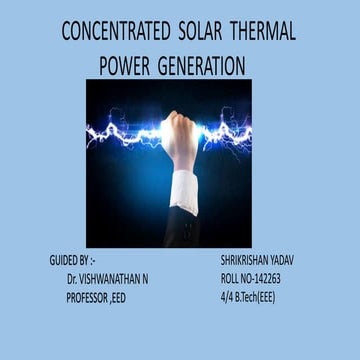 CONCENTRATED  SOLAR  THERMAL  POWER  GENERATION