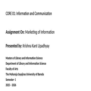 assigment on marketing of information for dlis