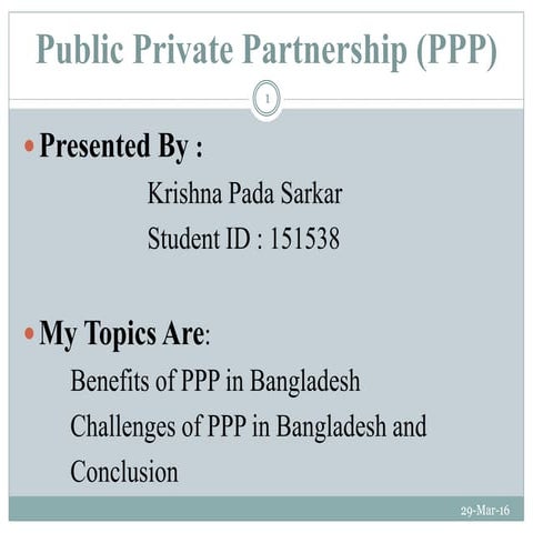 Private public partnership in agriculture | PPTX