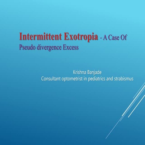A case of intermittent exotropia  by Krishna Banjade