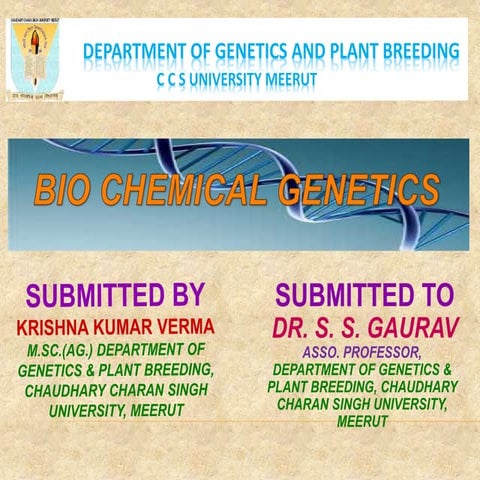 BIOCHEMICAL MUTATION/GENETICS
