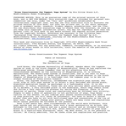 Krishna consciousness topmost_yoga