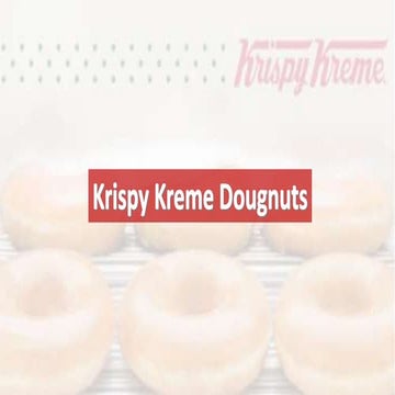 Krispy Kreme Doughnuts- Strategic Management Analysis