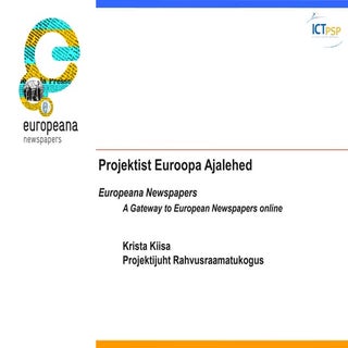 Europeana Newspapers Estonian Infod...