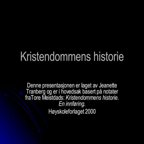 Kristendommens.Historie
