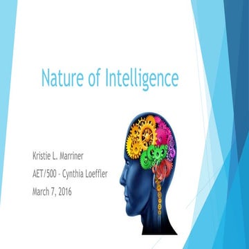 Kristie marriner nature of intelligence