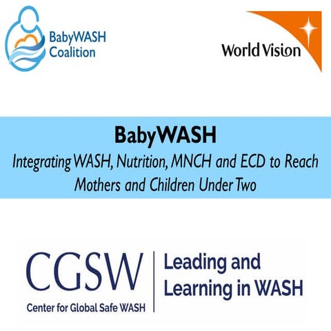 BabyWASH Integrating WASH, Nutrition, MNCH, and ECD to Reach Mothers and Chil...