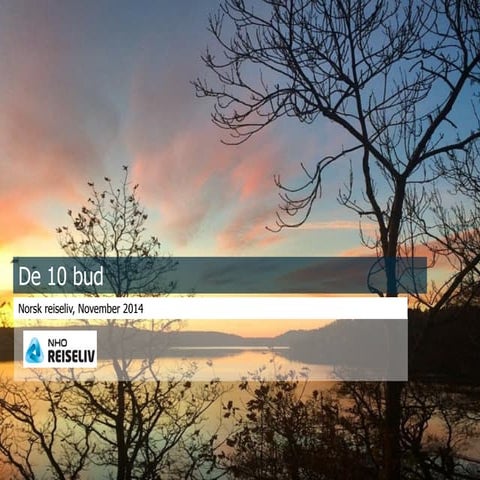Kristin Krohn Devold, NHO Reiseliv, 10 bud for reiselivet