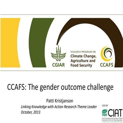 CCAFS: The Gender Outcome Challenge - Patti Kristjanson