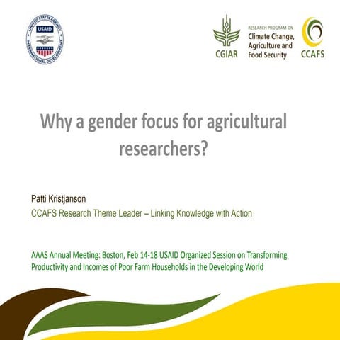 Kristjanson gender approaches_aaas_ boston_ 2013_02_16