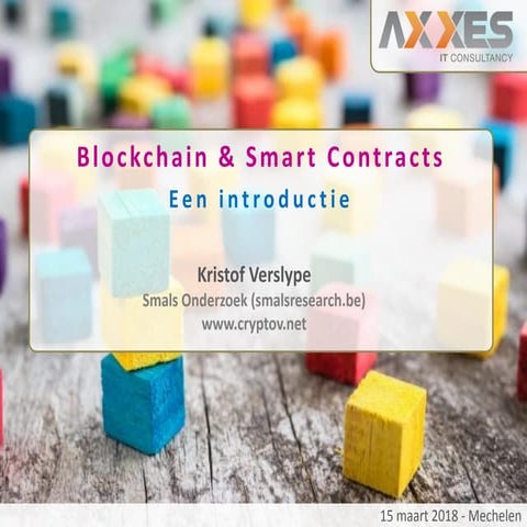 Slides blockchain sessies Kristof verslype