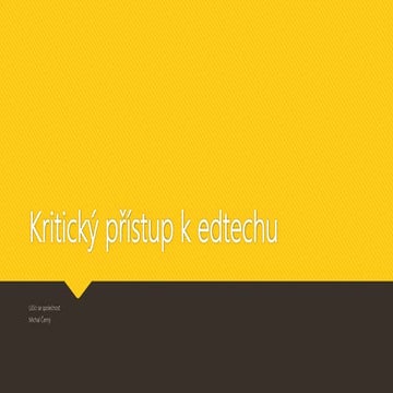 Kritický přístup k edTechu
