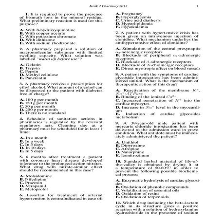 diploma pharmacy 2nd year msbte model answer key | PDF