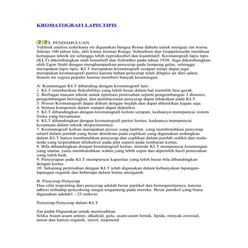 Kromatografi lapis tipis