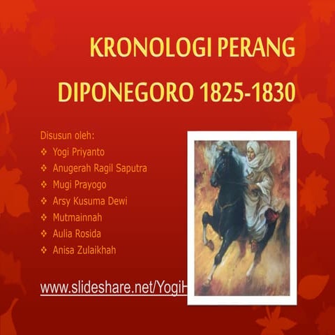 Kronologi Perang Diponegoro 1825-1830
