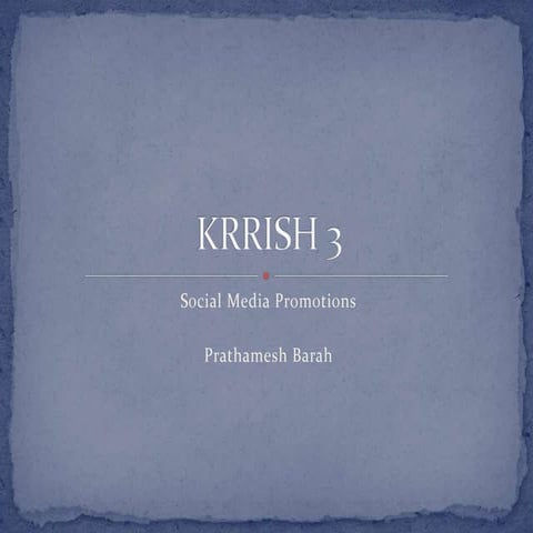 Krrish 3 Social Media Promotions
