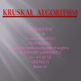 Kruskal Algorithm