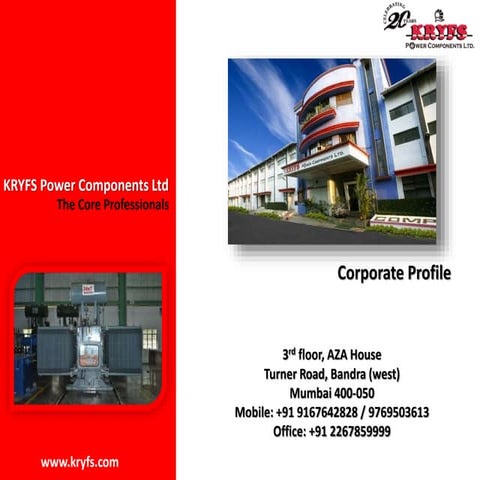 KRYFS - Manufacturer of Transformers | PPTX