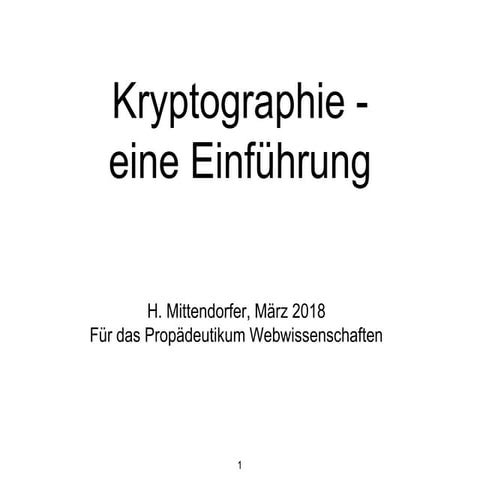 Kryptographie | PPTX