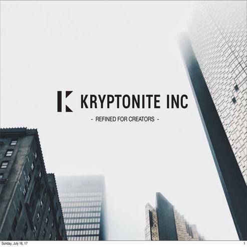Kryptonite labs pitch deck