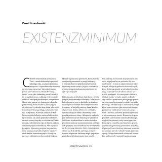 Krzaczkowski, Existenzminimum