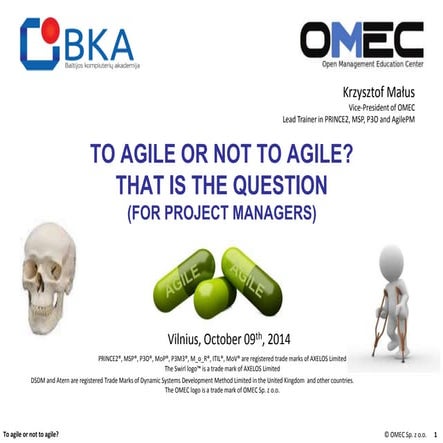 Krzysztof Malus. To agile or not to agile