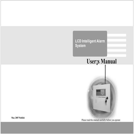 Ks 858 e intelligent network alarm systems panel user's manual