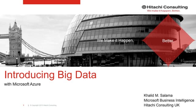 Intorducing Big Data and Microsoft Azure