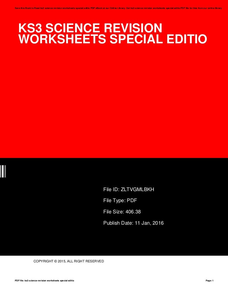 ks3 science revision worksheets special editio