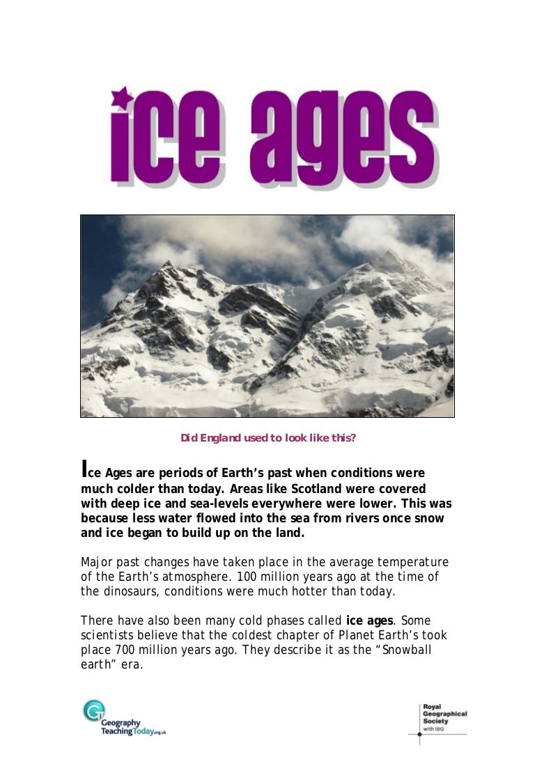 What are ice ages?