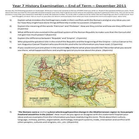 KS3 History End of Term Tests