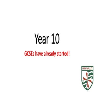KS4 information evening year 10