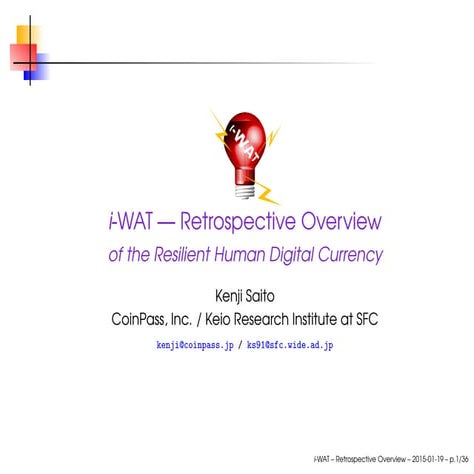 i-WAT - Retrospective Overview