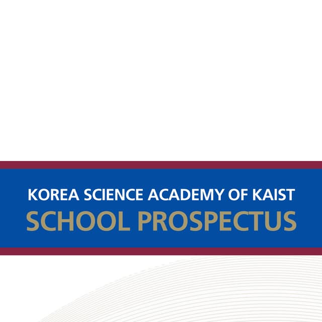 Ksa Of Kaist School Prospectus