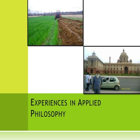 Experiences in Applied Philosophy