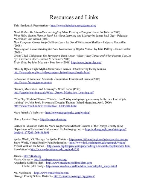 KSDE games resources