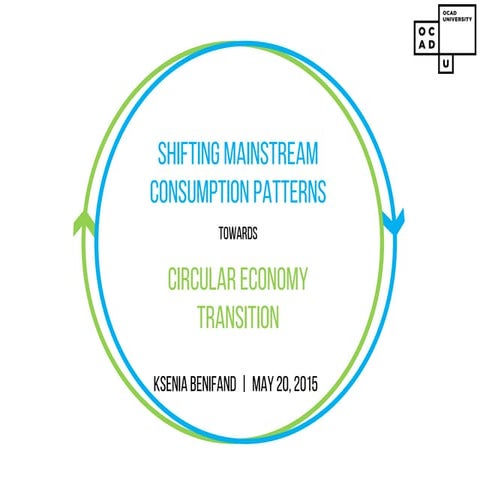 Shifting Mainstream Consumption Patterns Towards a Circular Economy Transition 