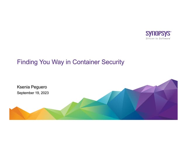 Finding Your Way in Container Security