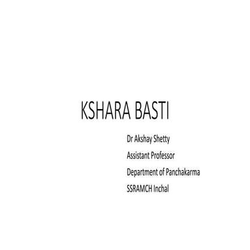 Kshara basti 