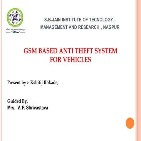 GSM Based Anti theft system