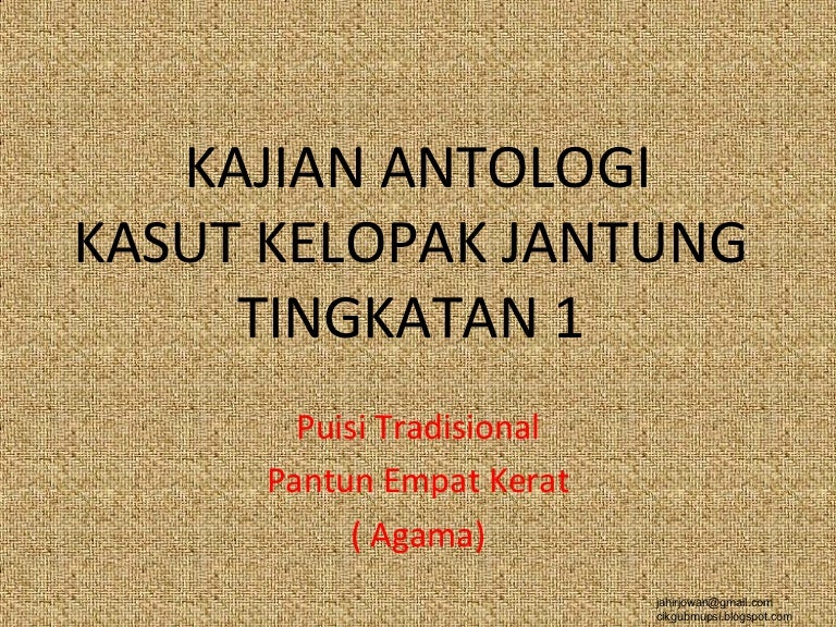 Ksj Puisi Tradisional Pantun 4 Kerat Agama