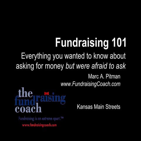 Kansas Main Street Part 1: Fundraising 101