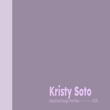 Kristy Soto's Industrial design Portfolio | PDF