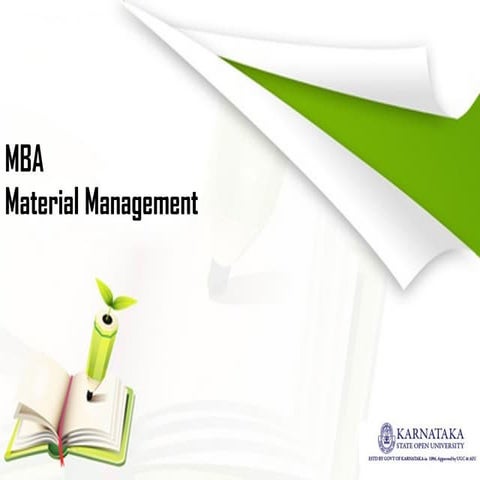 MBA in Material Management