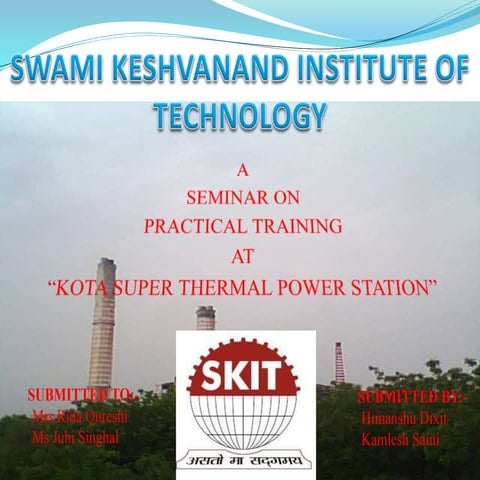 Kota Super Thermal Power Plant PPT