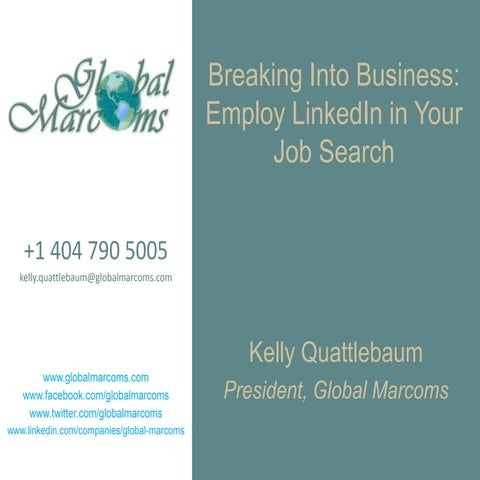 KSU Coles: Employ LinkedIn in Your Job Search