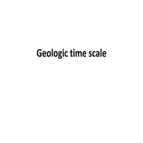 geological time scale