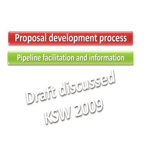 Proposal Development Process